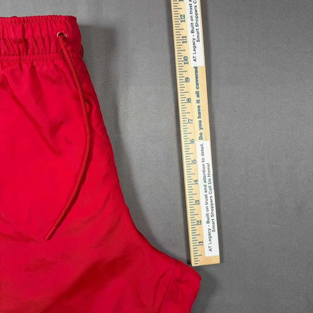 Jordan Essentials Men Large Red Poolside Nylon Mesh Lined Shorts CZ4751-687 Cas.